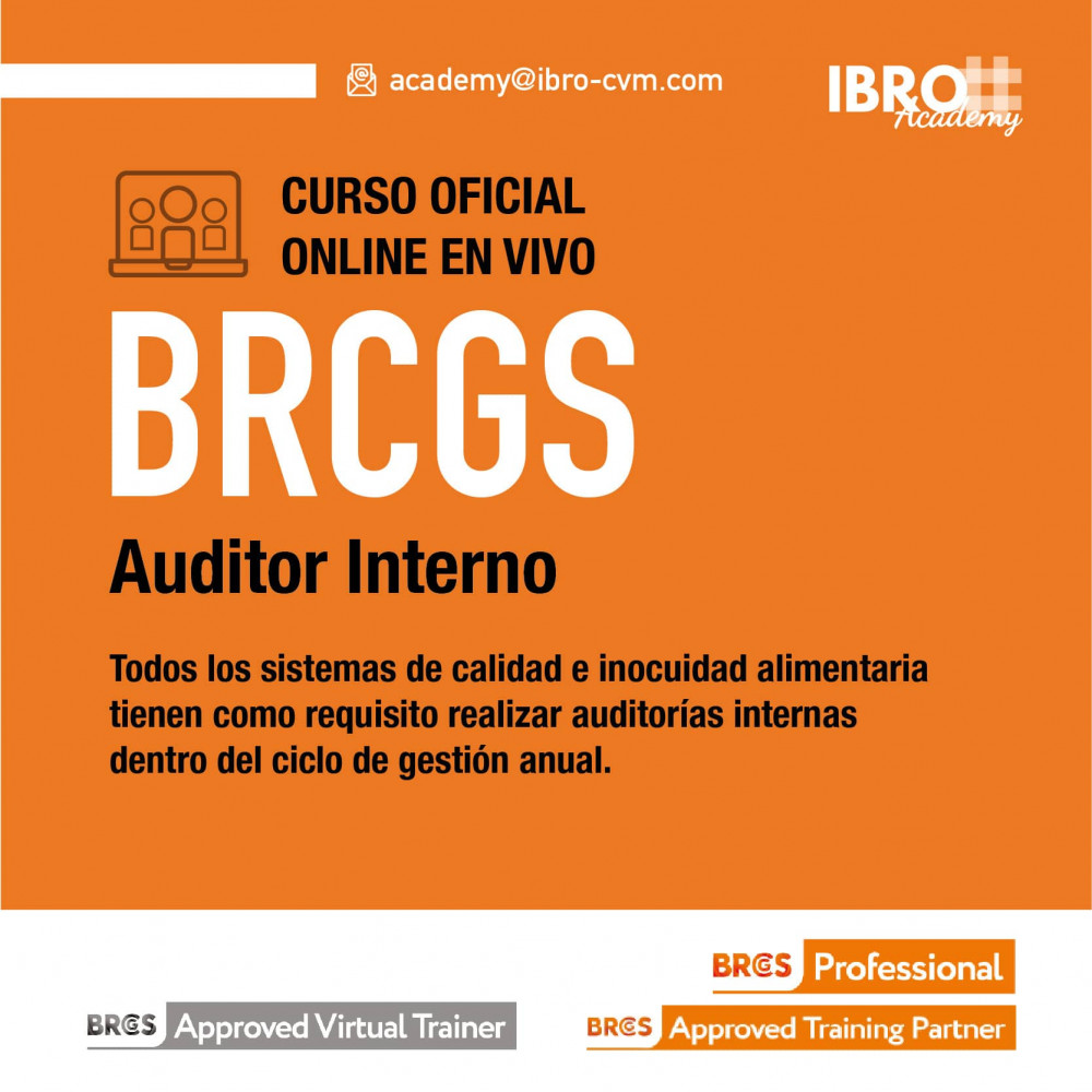 Curso online | Auditor Interno BRCGS (16 horas)