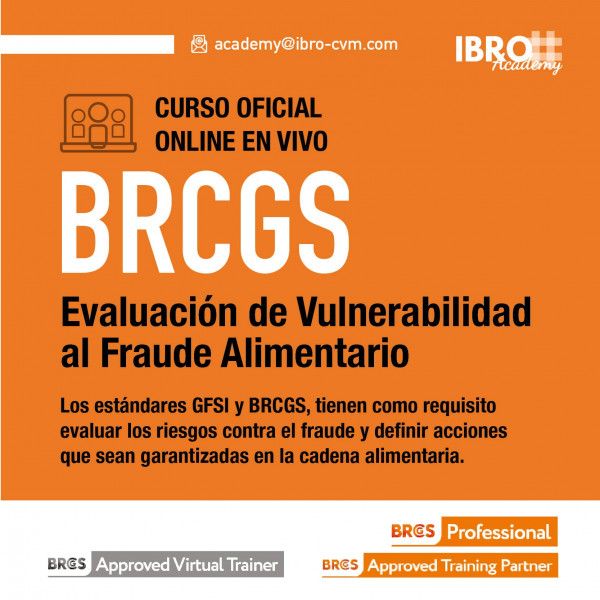 Curso online | BRCGS Evaluación de Vulnerabilidad al Fraude Alimentario