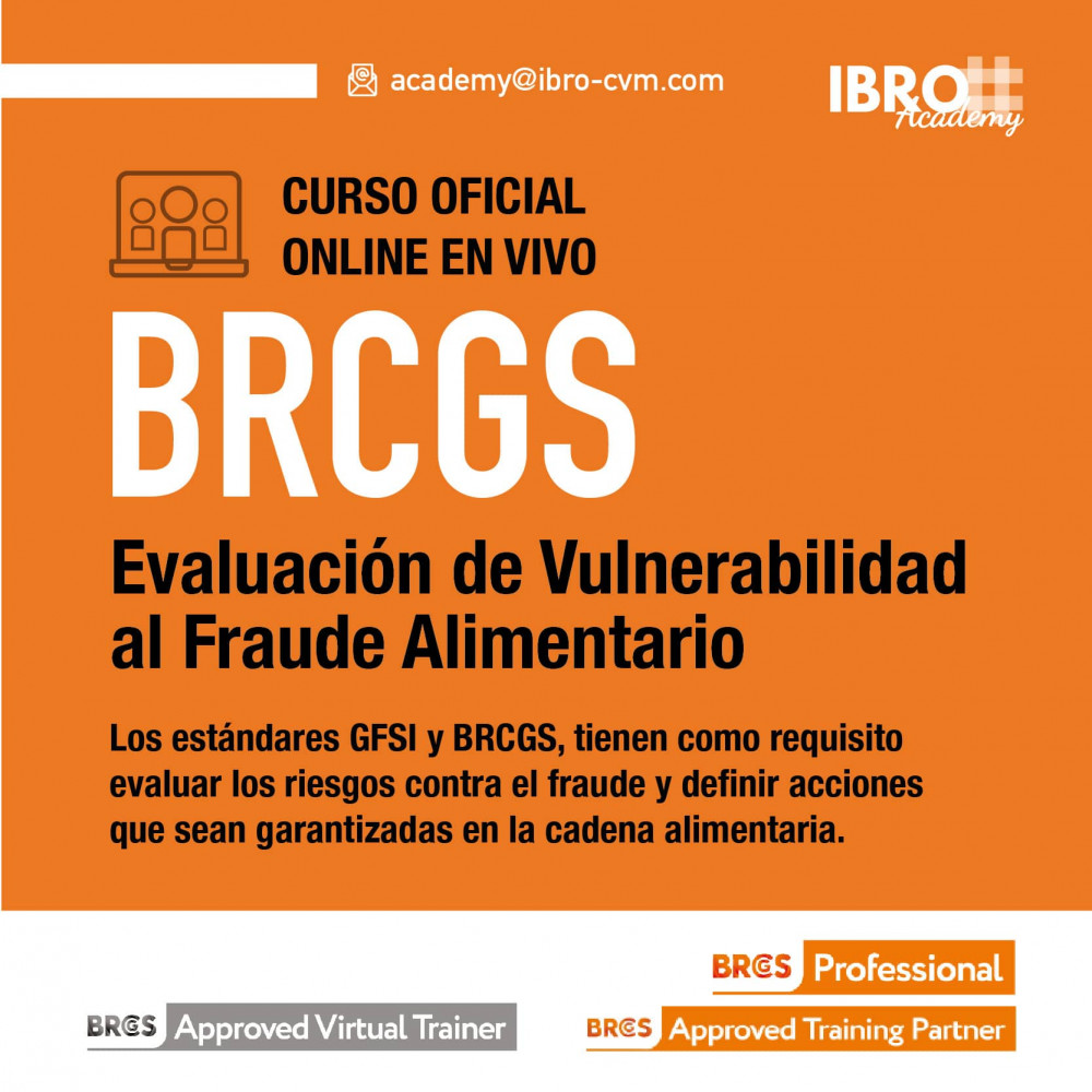 Curso online | BRCGS Evaluación de Vulnerabilidad al Fraude Alimentario