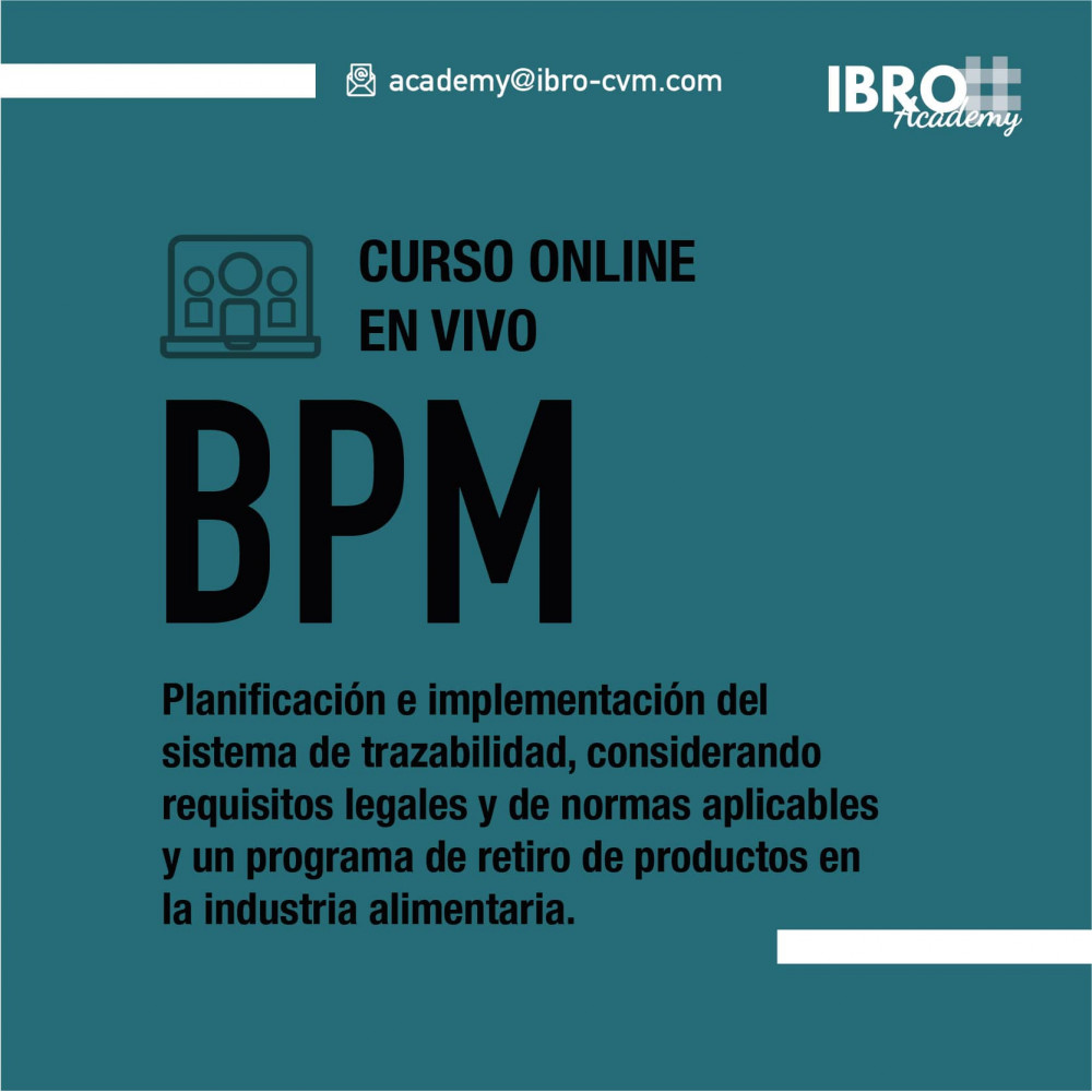 Curso online | BPM - Sistema de trazabilidad y programa de retiro de producto