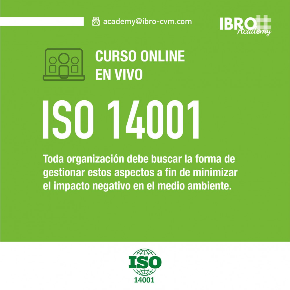 Curso online - en vivo| Implementando ISO 14001:2015