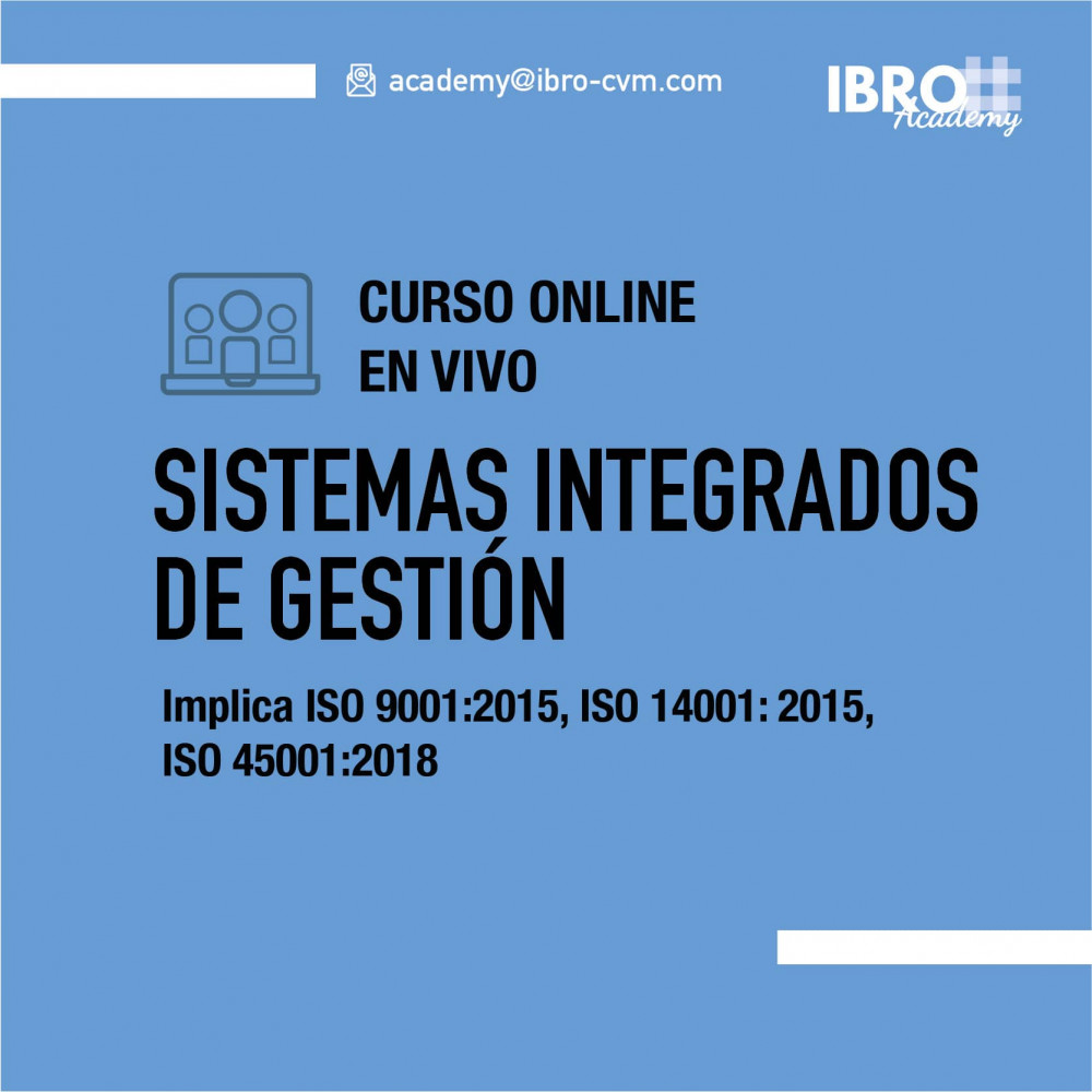 Curso online - en vivo | SIG Interpretación y Aplicación de Sistemas Integrados de Gestión