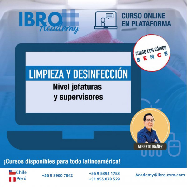 Curso online | Limpieza y desinfección nivel jefaturas y supervisores