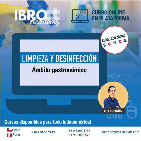 Curso online | Limpieza y desinfección ámbito gastronómico