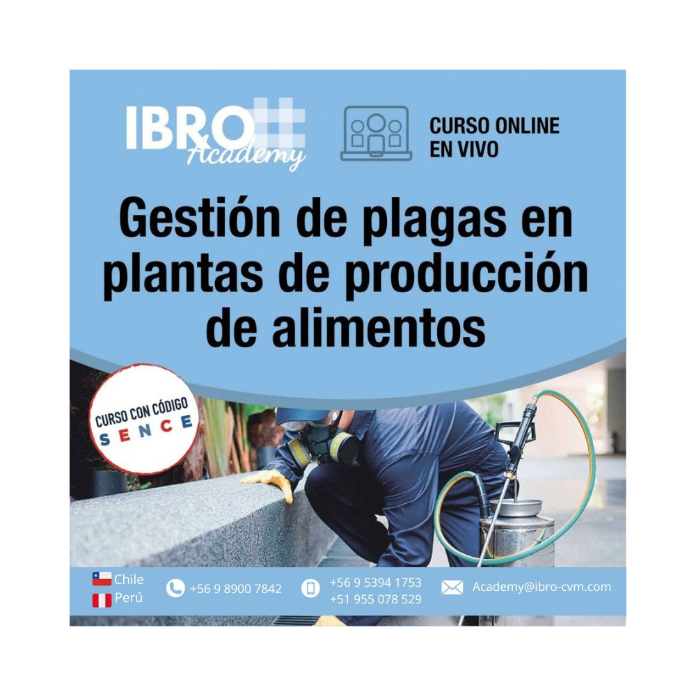Curso online - en vivo | Gestión de plagas en plantas de producción de alimentos