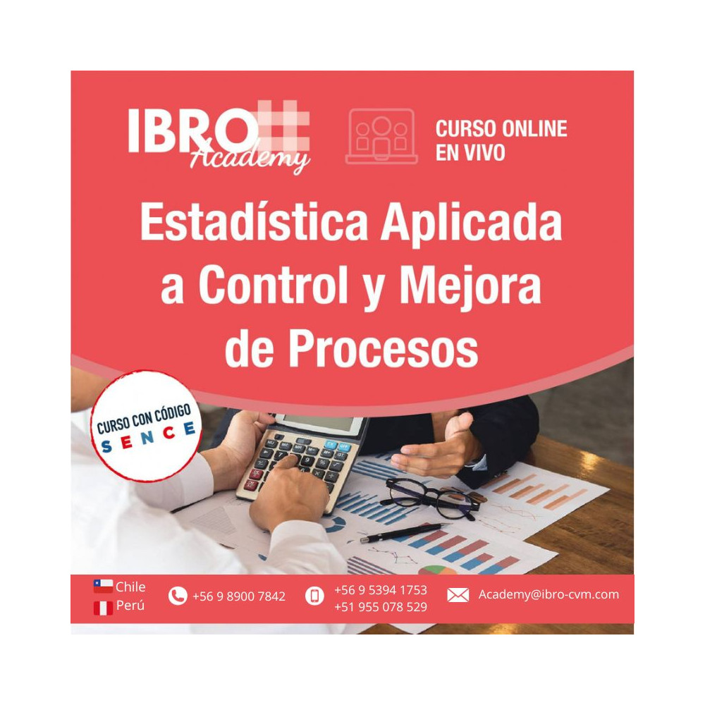 Curso en vivo | Estadística aplicada a control y mejora de procesos