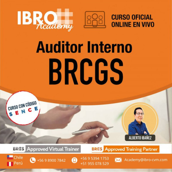 Curso online | Auditor Interno BRCGS (16 horas)